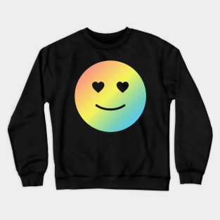 Rainbow Heart Smiley Crewneck Sweatshirt